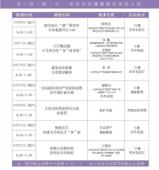 宝妈“忙”起来~百佳好妈妈俱乐部4月课表新鲜出炉